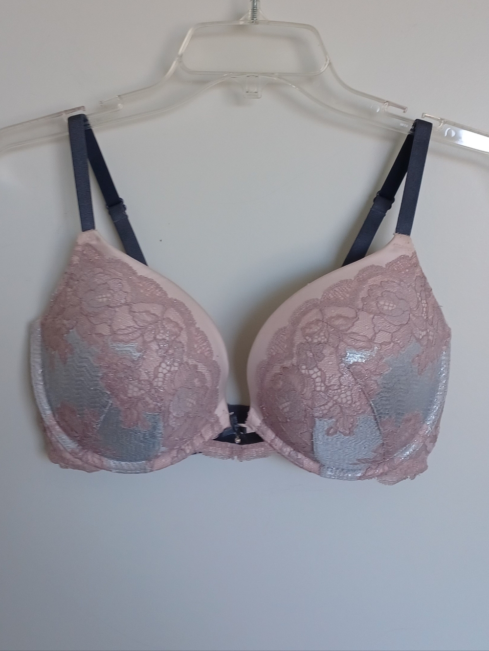 Victoria's Secret Dream Angels Push Up Shimmer Lace Bra ** Sz 34DD